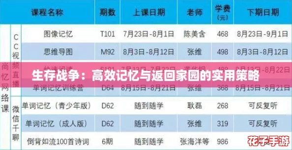 生存战争：高效记忆与返回家园的实用策略