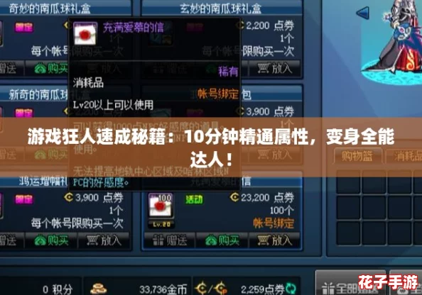游戏狂人速成秘籍：10分钟精通属性，变身全能达人！