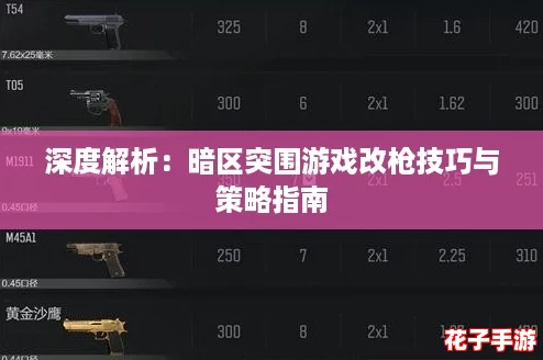 深度解析：暗区突围游戏改枪技巧与策略指南