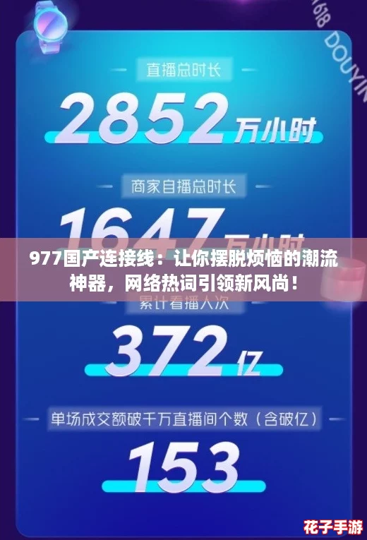 977国产连接线：让你摆脱烦恼的潮流神器，网络热词引领新风尚！