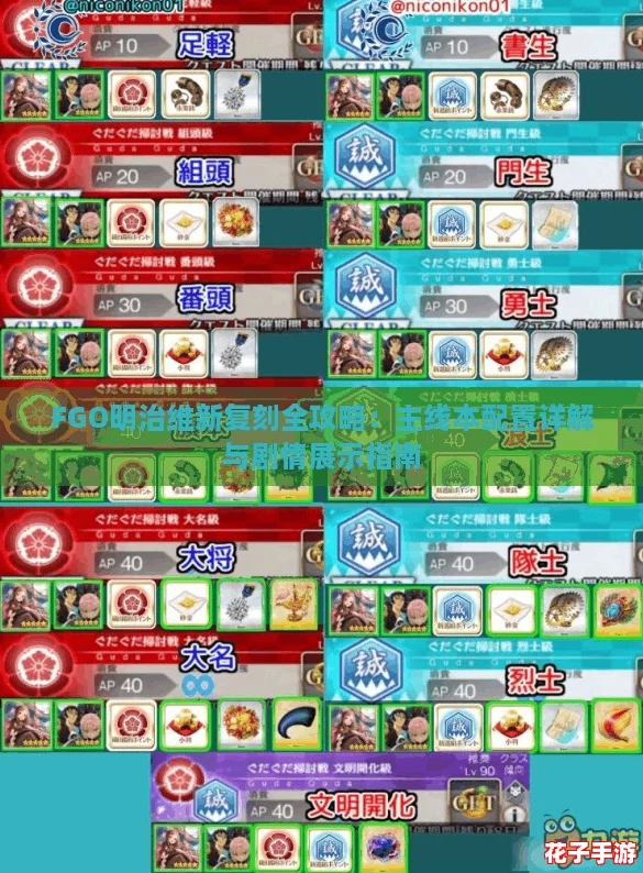 FGO明治维新复刻全攻略：主线本配置详解与剧情展示指南