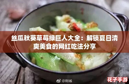 丝瓜秋葵草莓绿巨人大全：解锁夏日清爽美食的网红吃法分享