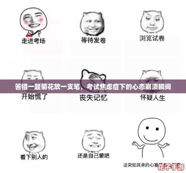 答错一题菊花放一支笔，考试焦虑症下的心态崩溃瞬间