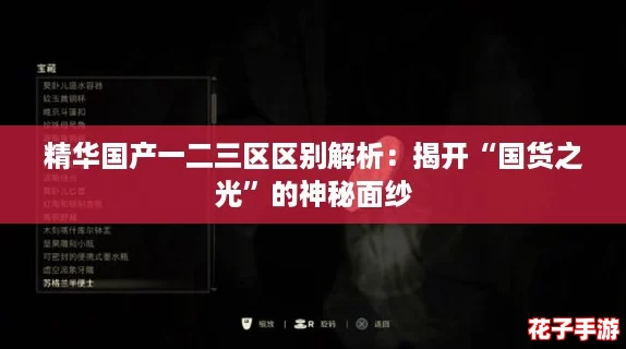 精华国产一二三区区别解析：揭开“国货之光”的神秘面纱
