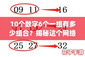 10个数字6个一组有多少组合？揭秘这个网络热词背后的数学奥秘！