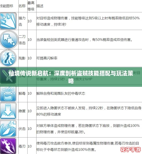 仙境传说新启航：深度剖析盗贼技能搭配与玩法策略