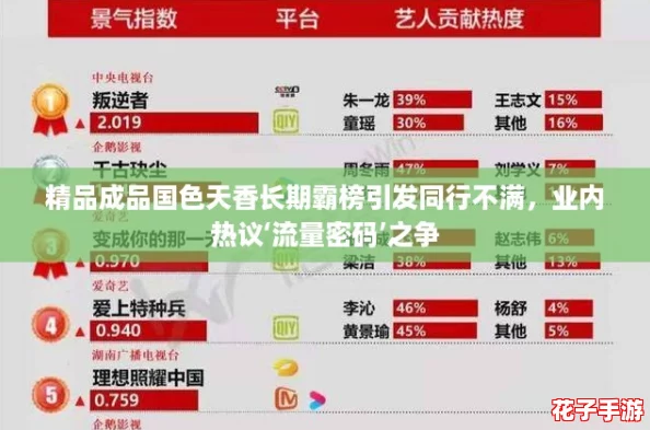 精品成品国色天香长期霸榜引发同行不满，业内热议‘流量密码’之争