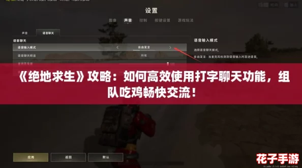 《绝地求生》攻略：如何高效使用打字聊天功能，组队吃鸡畅快交流！