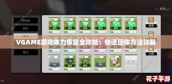 VGAME游戏体力恢复全攻略：快速回体方法详解