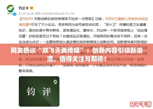 网友热议“双飞天美传媒”：创新内容引领新潮流，值得关注与期待！