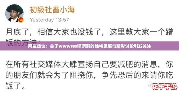 网友热议：关于wwwsss啊啊啊的独特见解与精彩讨论引发关注