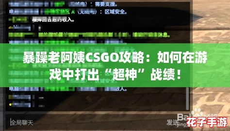 暴躁老阿姨CSGO攻略：如何在游戏中打出“超神”战绩！