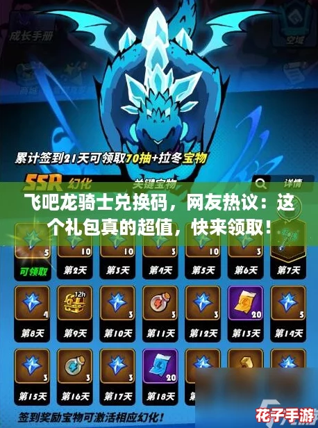 飞吧龙骑士兑换码，网友热议：这个礼包真的超值，快来领取！