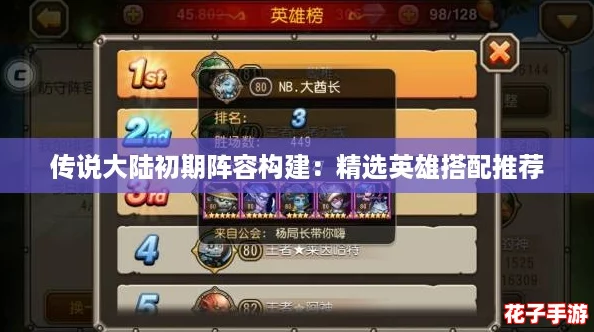 传说大陆初期阵容构建：精选英雄搭配推荐