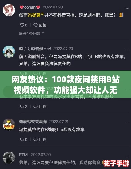 网友热议：100款夜间禁用B站视频软件，功能强大却让人无奈！