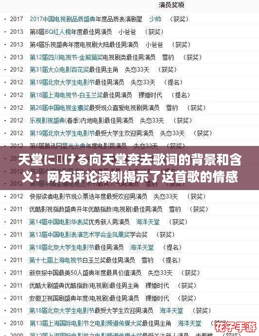 天堂に駆ける向天堂奔去歌词的背景和含义：网友评论深刻揭示了这首歌的情感与哲理