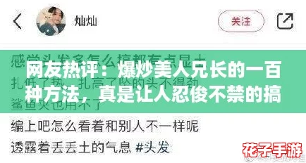 网友热评：爆炒美人兄长的一百种方法，真是让人忍俊不禁的搞笑秘籍！