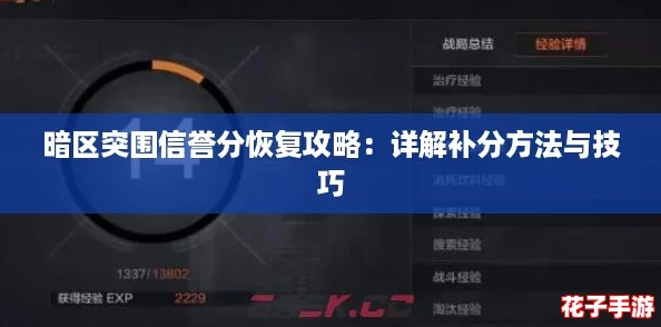 暗区突围信誉分恢复攻略：详解补分方法与技巧