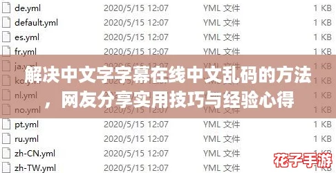 解决中文字字幕在线中文乱码的方法，网友分享实用技巧与经验心得