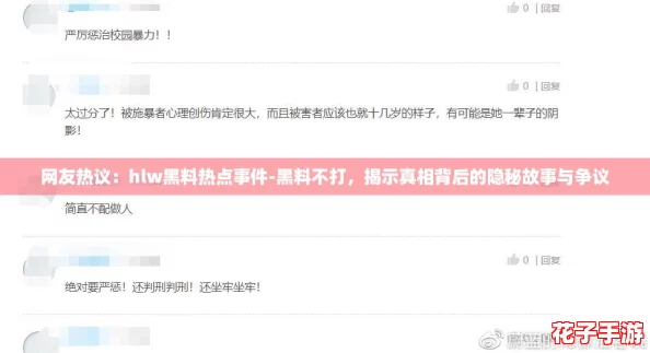 网友热议：hlw黑料热点事件-黑料不打，揭示真相背后的隐秘故事与争议