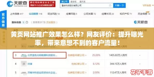 黄页网站推广效果怎么样？网友评价：提升曝光率，带来意想不到的客户流量！