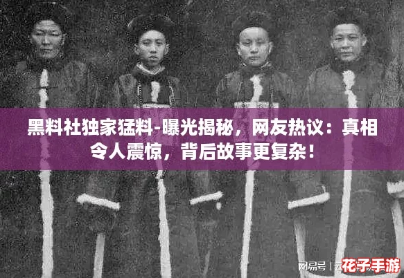 黑料社独家猛料-曝光揭秘，网友热议：真相令人震惊，背后故事更复杂！