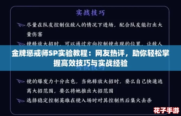 金牌惩戒师SP实验教程:网友热评,助你轻松掌握高效技巧与实战经验 金牌惩戒师SP实验教程:网友热评,助你轻松掌握高效技巧与实战经验