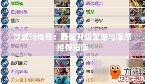 沙威玛传奇:最佳升级策略与顺序推荐指南 沙威玛传奇:最佳升级策略与顺序推荐指南