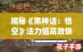 揭秘《黑神话：悟空》法力值高效恢复策略与技巧