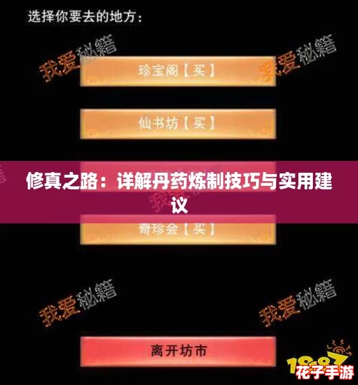 修真之路：详解丹药炼制技巧与实用建议