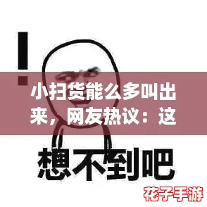 小扫货能么多叫出来，网友热议：这波操作真是让人忍不住点赞！