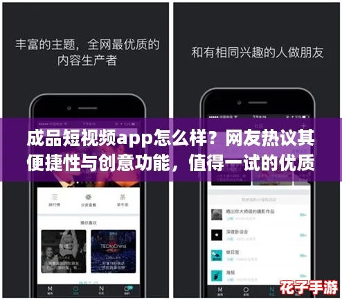 成品短视频app怎么样？网友热议其便捷性与创意功能，值得一试的优质选择！