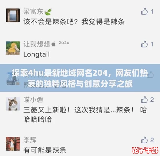 探索4hu最新地域网名204，网友们热衷的独特风格与创意分享之旅