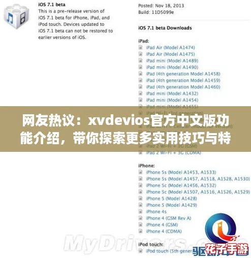 网友热议：xvdevios官方中文版功能介绍，带你探索更多实用技巧与特色体验！