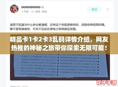 精品卡1卡2卡3乱码详情介绍，网友热推的神秘之旅带你探索无限可能！