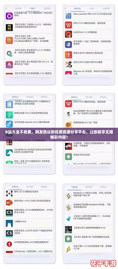 B站大全不收费，网友热议的优质资源分享平台，让你畅享无限精彩内容！