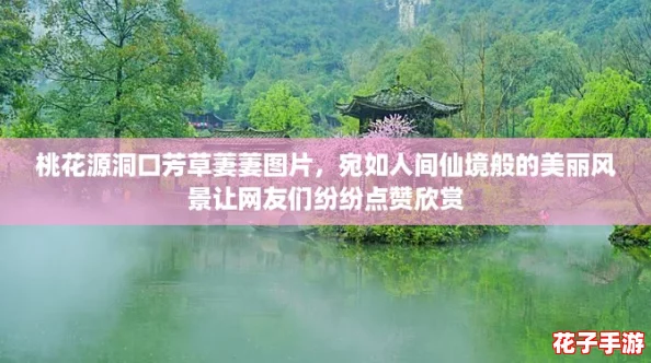 桃花源洞口芳草萋萋图片，宛如人间仙境般的美丽风景让网友们纷纷点赞欣赏