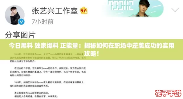 今日黑料 独家爆料 正能量：揭秘如何在职场中逆袭成功的实用攻略！