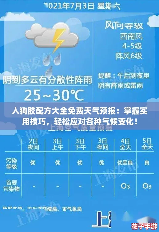 人狗胶配方大全免费天气预报：掌握实用技巧，轻松应对各种气候变化！