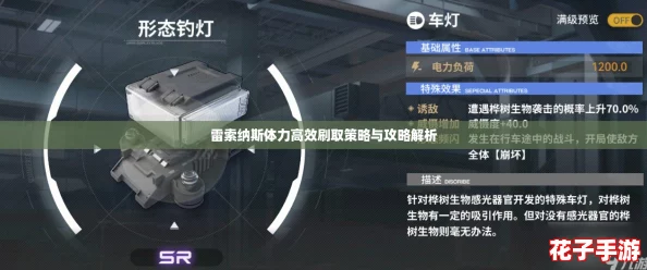 雷索纳斯体力高效刷取策略与攻略解析