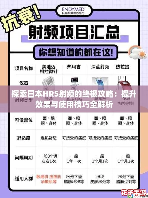 探索日本HRS射频的终极攻略:提升效果与使用技巧全解析 探索日本HRS射频的终极攻略:提升效果与使用技巧全解析