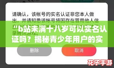“b站未满十八岁可以实名认证吗？揭秘青少年用户的实用攻略与注意事项！”