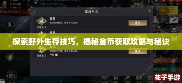 探索野外生存技巧，揭秘金币获取攻略与秘诀
