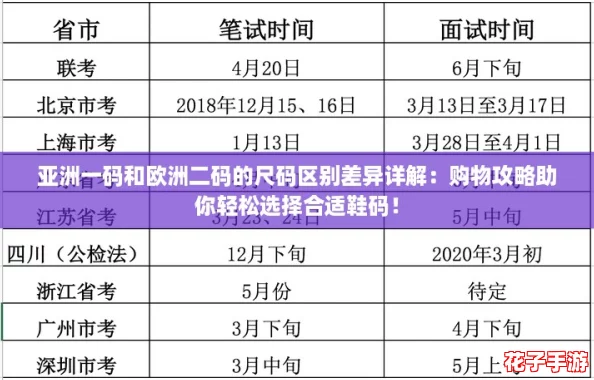 亚洲一码和欧洲二码的尺码区别差异详解：购物攻略助你轻松选择合适鞋码！