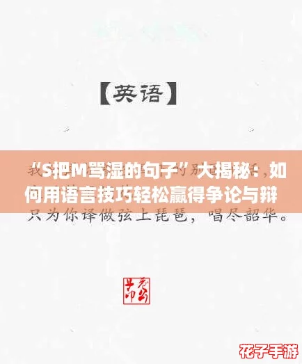“S把M骂湿的句子”大揭秘：如何用语言技巧轻松赢得争论与辩论！