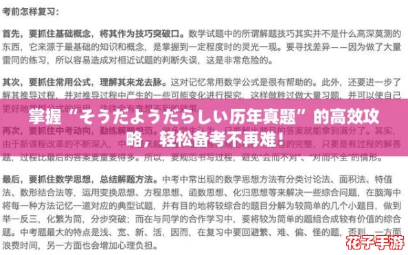掌握“そうだようだらしい历年真题”的高效攻略，轻松备考不再难！