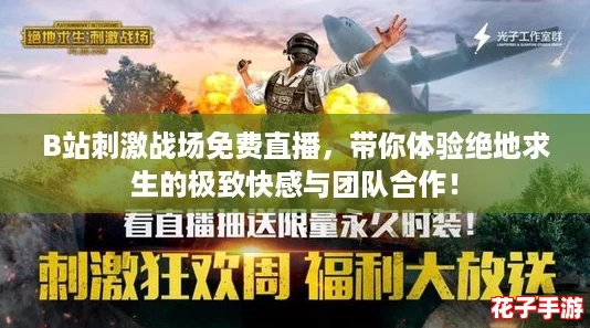 B站刺激战场免费直播，带你体验绝地求生的极致快感与团队合作！