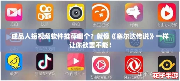 成品人短视频软件推荐哪个？就像《塞尔达传说》一样让你欲罢不能！