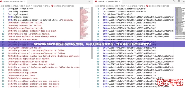 VPSWINDOWS精品乱码情况已修复，畅享无障碍游戏体验，快来体验流畅的游戏世界！
