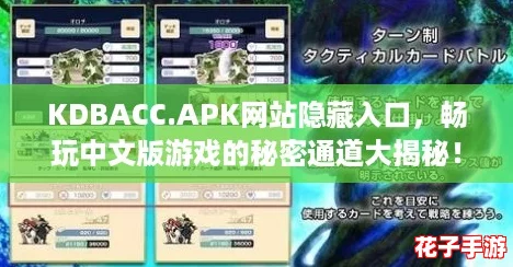 KDBACC.APK网站隐藏入口，畅玩中文版游戏的秘密通道大揭秘！